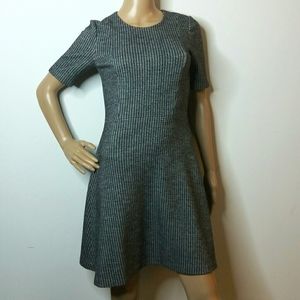 THEORY WOOL BLEND SHORT SLEEVE DRESS